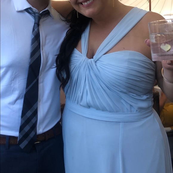 Amsale Icy Blue Bridesmaid Dress - Picture 8 of 8